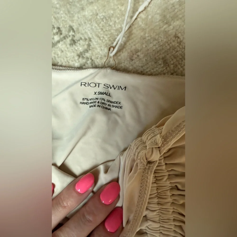 Colt One Piece in Coconut & cover up skirt 
Riot Swim - Picture 7 of 7